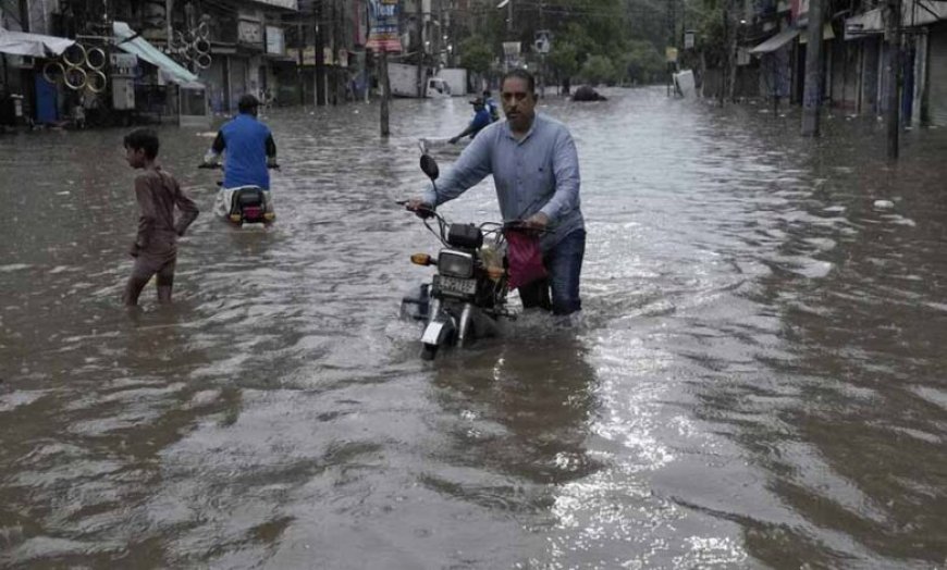 पाकिस्तान में मूसलधार बारिश का कहर, कई ज़िले जलमग्न, बाढ़ का अलर्ट जारी