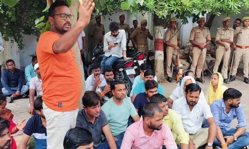 69,000 शिक्षक भर्ती में आरक्षित वर्ग के साथ अन्याय, अभ्यर्थियों ने केशव मौर्य के आवास घेरा